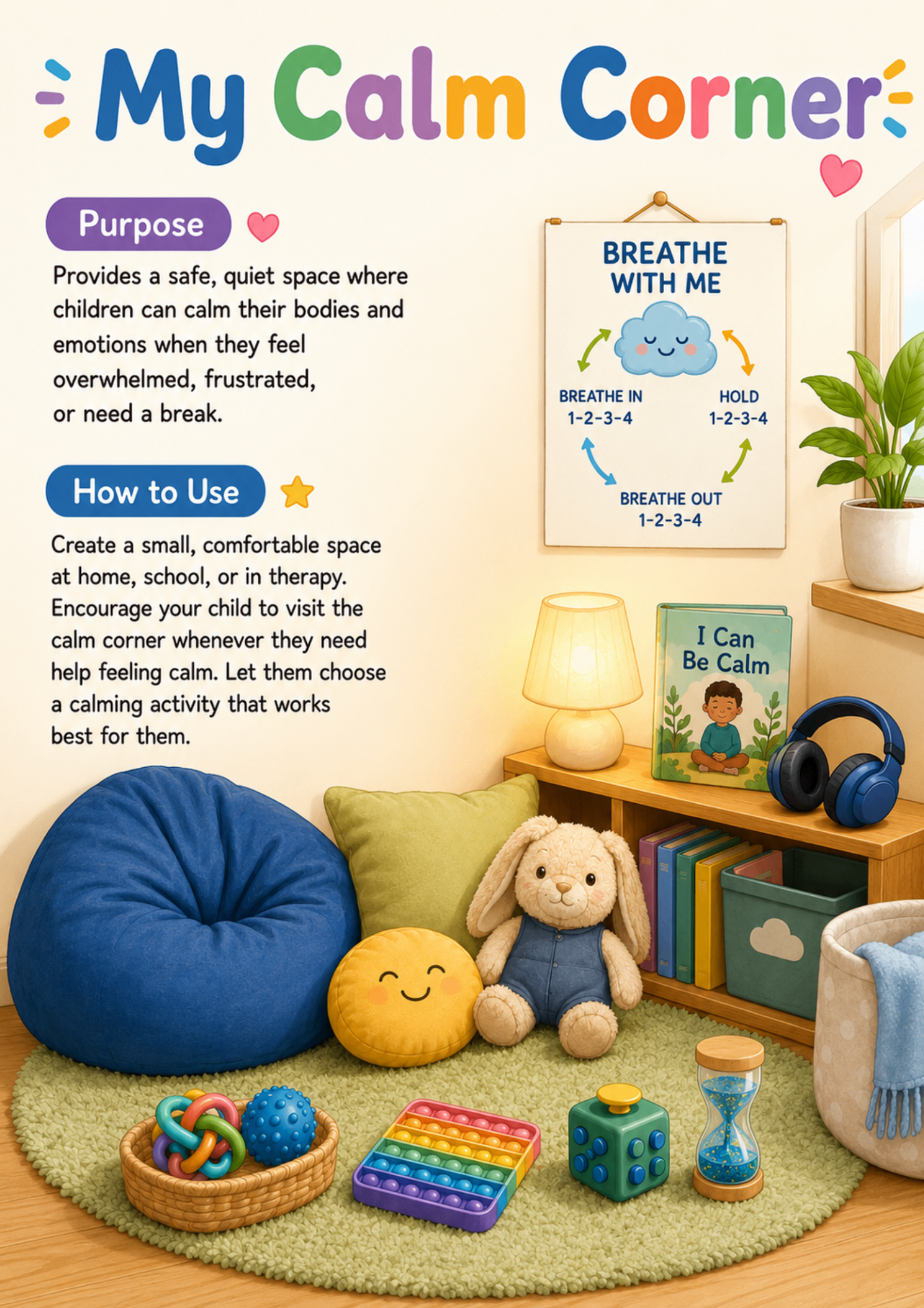 My Calm Corner — preview from the Bonus Printable Toolkit