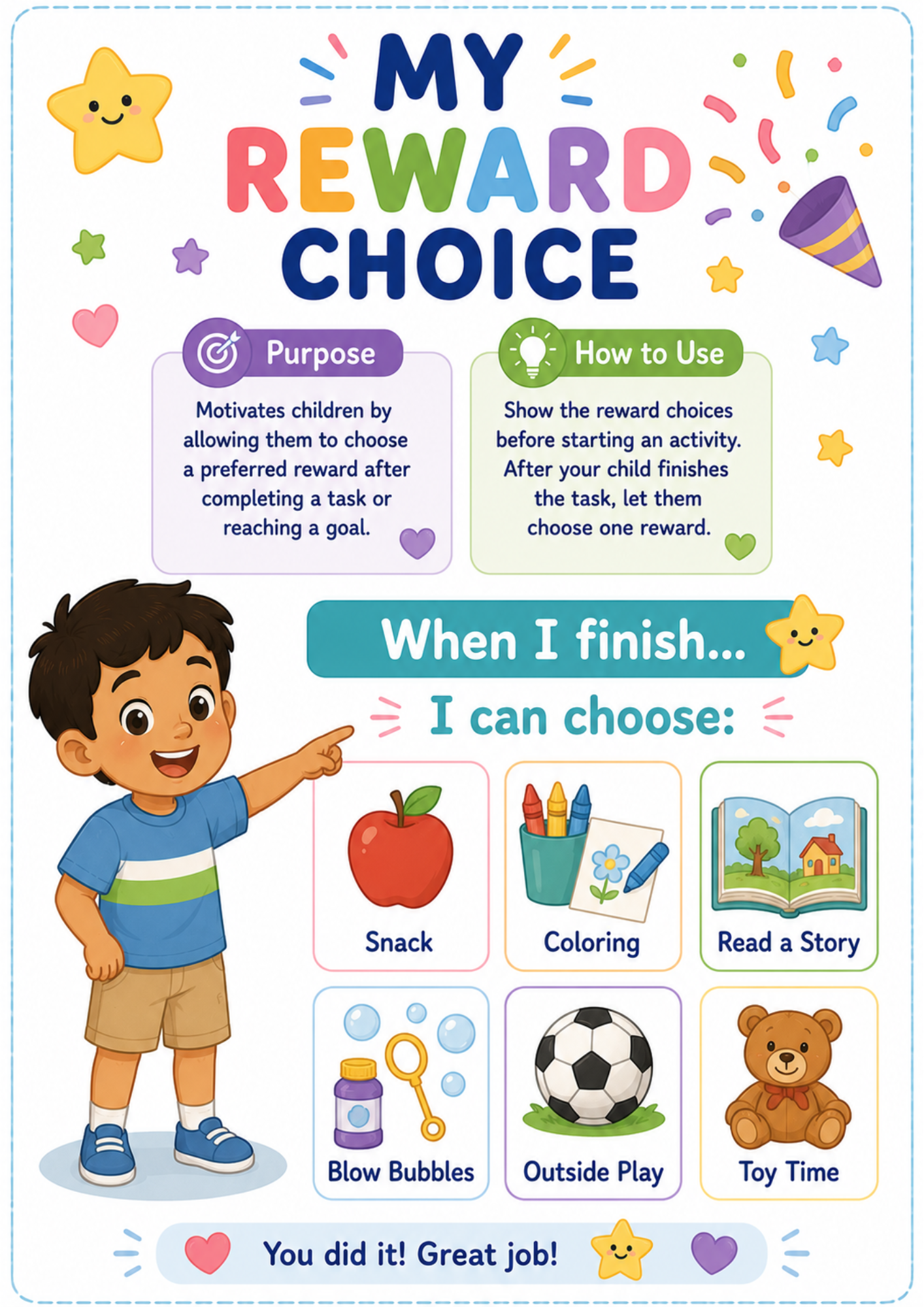My Reward Choice — preview from the Bonus Printable Toolkit