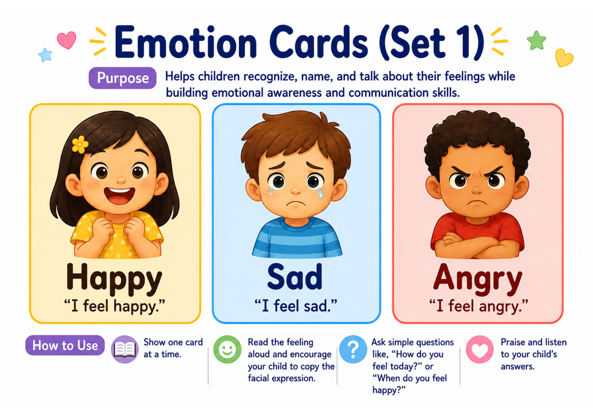 Emotion Cards (Printable Set) — preview from the Bonus Printable Toolkit